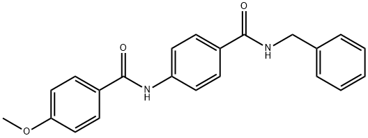 N-{4-[(benzylamino)carbonyl]phenyl}-4-methoxybenzamide 化学構造式