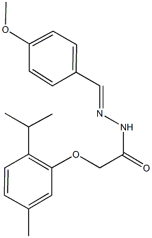 2-(2-isopropyl-5-methylphenoxy)-N'-(4-methoxybenzylidene)acetohydrazide 结构式