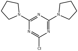 2-氯-4,6-双(吡咯烷-1-基)-1,3,5-三嗪, 111669-20-6, 结构式