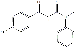 N'-(4-chlorobenzoyl)-N-methyl-N-phenylthiourea Struktur
