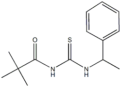 N-(2,2-dimethylpropanoyl)-N'-(1-phenylethyl)thiourea Structure