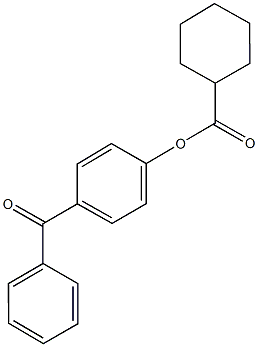 4-benzoylphenyl cyclohexanecarboxylate Struktur