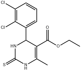 ethyl 4-(2,3-dichlorophenyl)-6-methyl-2-thioxo-1,2,3,4-tetrahydro-5-pyrimidinecarboxylate Struktur