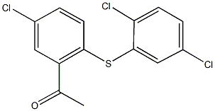 1-{5-chloro-2-[(2,5-dichlorophenyl)sulfanyl]phenyl}ethanone 化学構造式