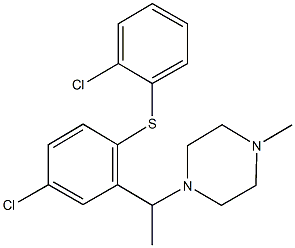 1-(1-{5-chloro-2-[(2-chlorophenyl)sulfanyl]phenyl}ethyl)-4-methylpiperazine|