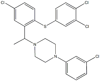112446-46-5 4-chloro-2-{1-[4-(3-chlorophenyl)-1-piperazinyl]ethyl}phenyl 3,4-dichlorophenyl sulfide