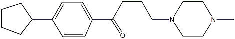 1-(4-cyclopentylphenyl)-4-(4-methyl-1-piperazinyl)-1-butanone 化学構造式