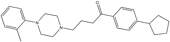 1-(4-cyclopentylphenyl)-4-[4-(2-methylphenyl)-1-piperazinyl]-1-butanone,112446-86-3,结构式