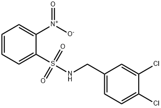 N-(3,4-dichlorobenzyl)-2-nitrobenzenesulfonamide Structure