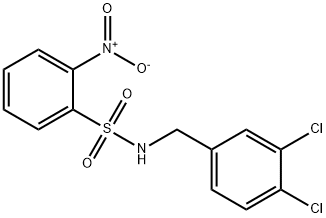 N-(3,4-dichlorobenzyl)-2-nitrobenzenesulfonamide Struktur