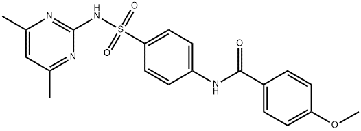 N-(4-{[(4,6-dimethyl-2-pyrimidinyl)amino]sulfonyl}phenyl)-4-methoxybenzamide Structure