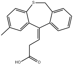 3-(2-methyldibenzo[b,e]thiepin-11(6H)-ylidene)propanoic acid,112930-61-7,结构式