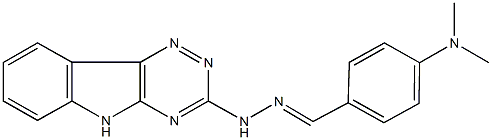 4-(dimethylamino)benzaldehyde 5H-[1,2,4]triazino[5,6-b]indol-3-ylhydrazone 化学構造式