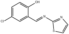 4-chloro-2-[(1,3-thiazol-2-ylimino)methyl]phenol Structure