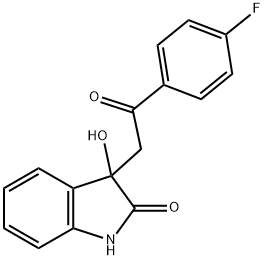 3-[2-(4-fluorophenyl)-2-oxoethyl]-3-hydroxy-1,3-dihydro-2H-indol-2-one Structure