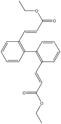 ethyl 3-[2'-(3-ethoxy-3-oxo-1-propenyl)[1,1'-biphenyl]-2-yl]acrylate 化学構造式