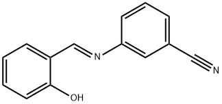 3-(2-ヒドロキシベンジリデンアミノ)ベンゾニトリル 化学構造式