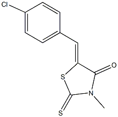 5-(4-chlorobenzylidene)-3-methyl-2-thioxo-1,3-thiazolidin-4-one Structure