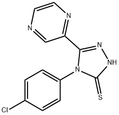 4-(4-chlorophenyl)-5-(2-pyrazinyl)-4H-1,2,4-triazole-3-thiol Structure