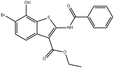 113407-94-6 ethyl 2-(benzoylamino)-6-bromo-7-hydroxy-1-benzothiophene-3-carboxylate