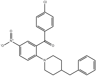 {2-(4-benzyl-1-piperidinyl)-5-nitrophenyl}(4-chlorophenyl)methanone Structure