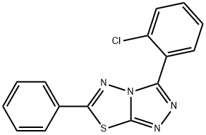 3-(2-chlorophenyl)-6-phenyl[1,2,4]triazolo[3,4-b][1,3,4]thiadiazole,113486-86-5,结构式