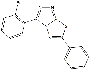 3-(2-bromophenyl)-6-phenyl[1,2,4]triazolo[3,4-b][1,3,4]thiadiazole 化学構造式