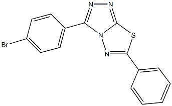 3-(4-bromophenyl)-6-phenyl[1,2,4]triazolo[3,4-b][1,3,4]thiadiazole Structure