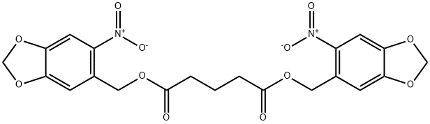 bis[(6-nitro-1,3-benzodioxol-5-yl)methyl] pentanedioate Struktur