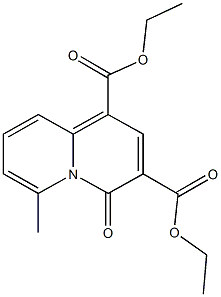 diethyl 6-methyl-4-oxo-4H-quinolizine-1,3-dicarboxylate Struktur