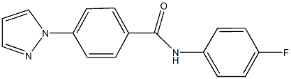 N-(4-fluorophenyl)-4-(1H-pyrazol-1-yl)benzamide Struktur