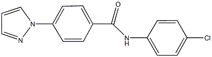 N-(4-chlorophenyl)-4-(1H-pyrazol-1-yl)benzamide Struktur