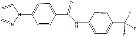 4-(1H-pyrazol-1-yl)-N-[4-(trifluoromethyl)phenyl]benzamide 结构式