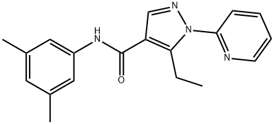 N-(3,5-dimethylphenyl)-5-ethyl-1-(2-pyridinyl)-1H-pyrazole-4-carboxamide Structure