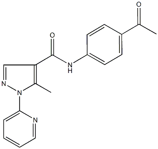 N-(4-acetylphenyl)-5-methyl-1-(2-pyridinyl)-1H-pyrazole-4-carboxamide Structure