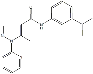 N-(3-isopropylphenyl)-5-methyl-1-(2-pyridinyl)-1H-pyrazole-4-carboxamide|