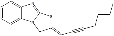 2-(2-heptynylidene)-2,3-dihydro[1,3]thiazolo[3,2-a]benzimidazole Struktur