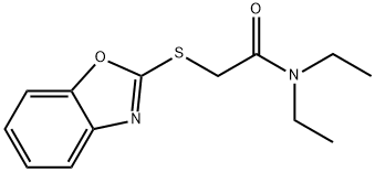 2-(1,3-benzoxazol-2-ylsulfanyl)-N,N-diethylacetamide,113675-12-0,结构式