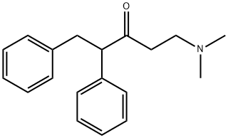 5-(dimethylamino)-1,2-diphenyl-3-pentanone Struktur