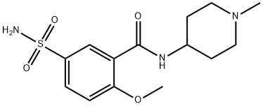 5-(aminosulfonyl)-2-methoxy-N-(1-methyl-4-piperidinyl)benzamide 结构式