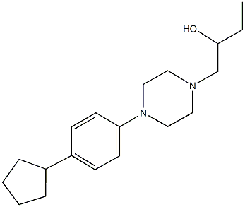 1-[4-(4-cyclopentylphenyl)-1-piperazinyl]-2-butanol Structure