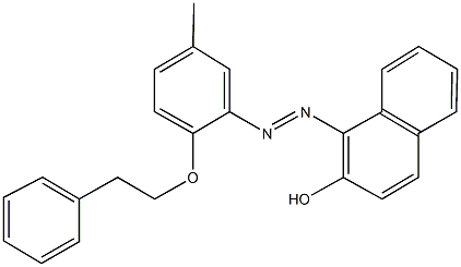 1-{[5-methyl-2-(2-phenylethoxy)phenyl]diazenyl}-2-naphthol 化学構造式