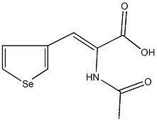 2-(acetylamino)-3-selenophen-3-ylacrylic acid Structure