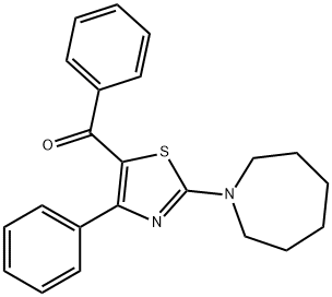 [2-(1-azepanyl)-4-phenyl-1,3-thiazol-5-yl](phenyl)methanone 结构式