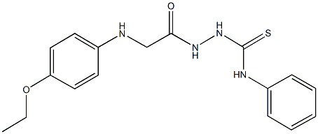 2-[(4-ethoxyanilino)acetyl]-N-phenylhydrazinecarbothioamide Struktur