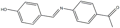 1-{4-[(4-hydroxybenzylidene)amino]phenyl}ethanone Struktur