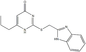 2-[(1H-benzimidazol-2-ylmethyl)sulfanyl]-6-propyl-4(1H)-pyrimidinone Structure
