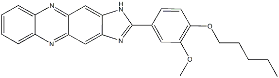 2-[3-methoxy-4-(pentyloxy)phenyl]-1H-imidazo[4,5-b]phenazine Structure