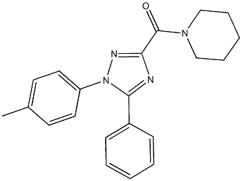 1-{[1-(4-methylphenyl)-5-phenyl-1H-1,2,4-triazol-3-yl]carbonyl}piperidine Structure