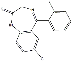 115103-01-0 7-chloro-5-(2-methylphenyl)-1,3-dihydro-2H-1,4-benzodiazepine-2-thione